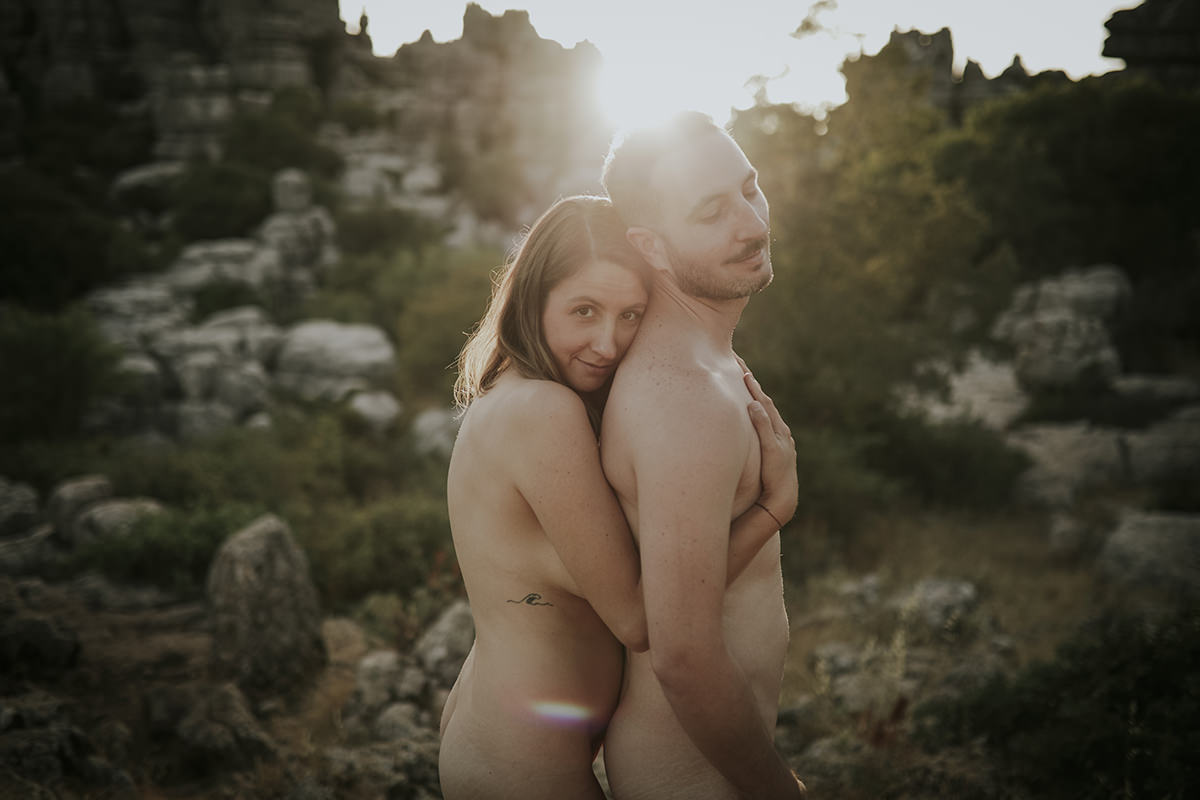 retrato pareja desnudo íntimo